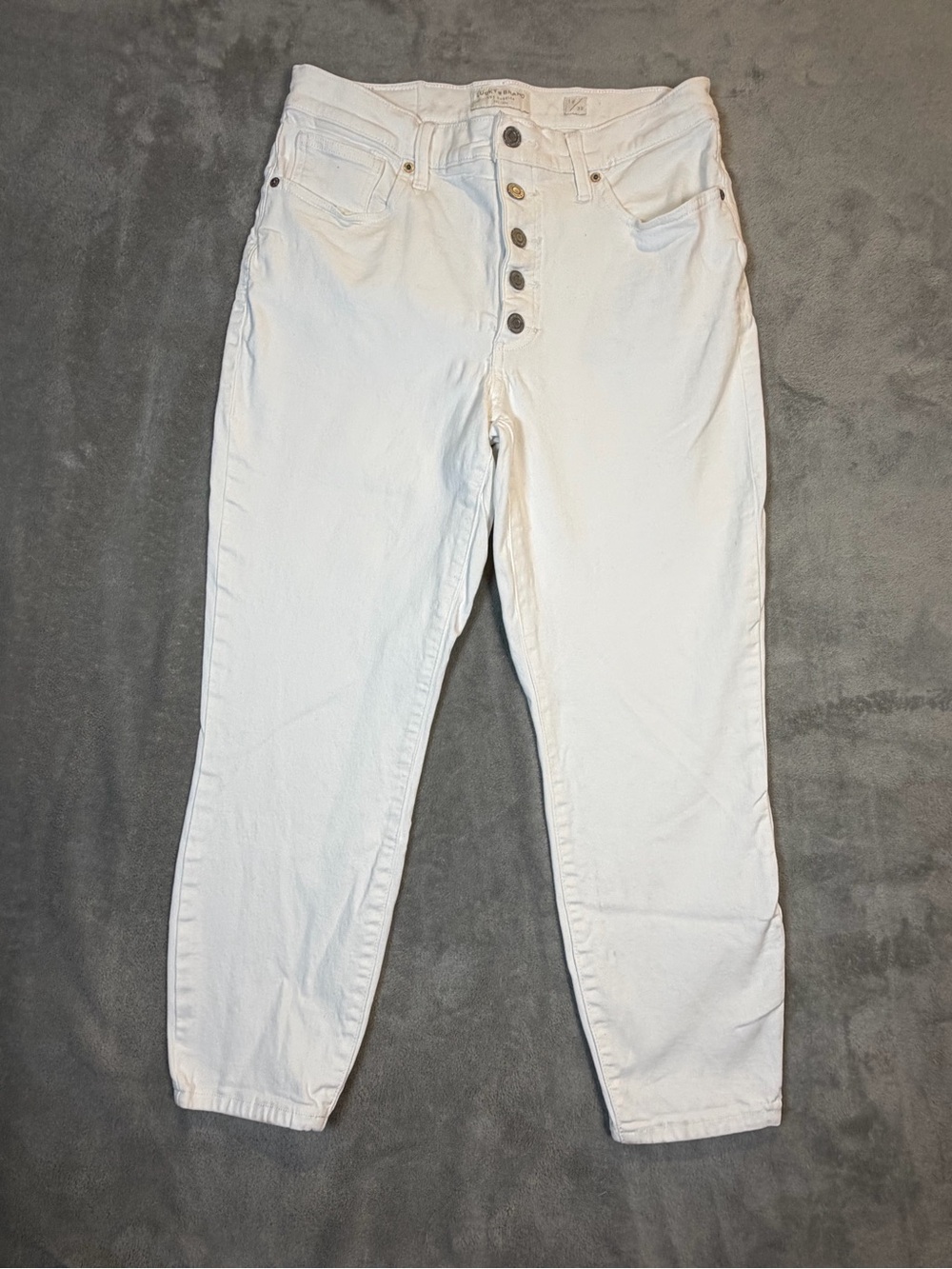 Lucky brand Women’s White High-Rise Button-Fly Jeans